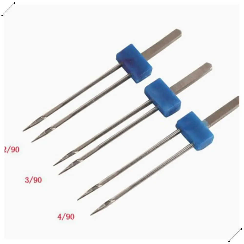 6Pack Double Twin Needles Wrinkled Needle With 2 PCS 9 Groove Pintuck Presser Foot For Sewing Machine Accessories 5FM