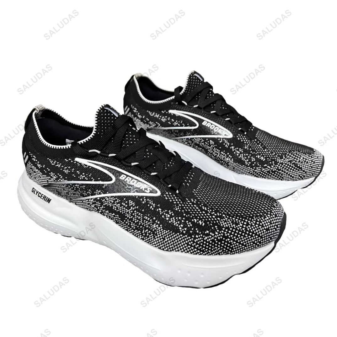 Brooks Glycerin 21 Running Shoes Men Outdoor Cushioned Stretch Marathon Joggers for Men Lightweight Breathable Tennis Sneakers