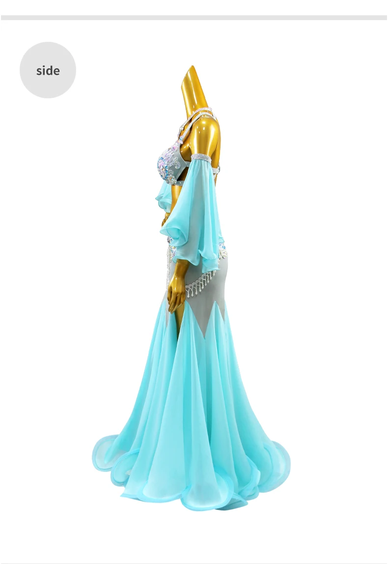 Bauchtanzkostüm für Damen, Bühnenkostüm, orientalisch, 2026, Übungskleidung, Zigeunerkleidung, Karnevalstanzkleidung für Mädchen, arabische Caderines, Baladi-Kleidung – Detail 9