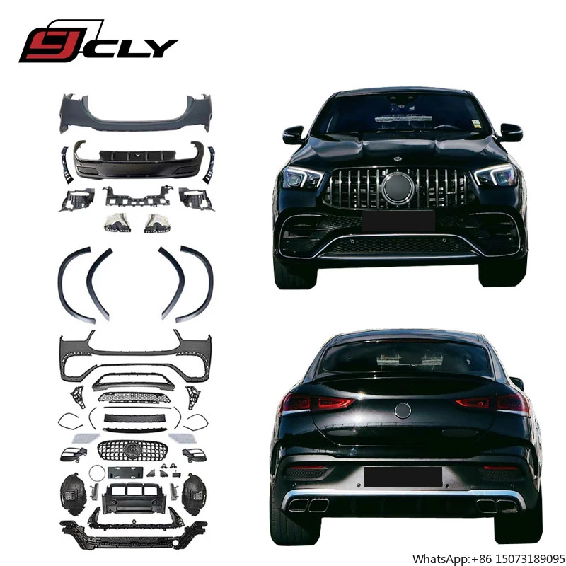 

For GLE Coupe C167 Upgrade GLE63 Body Kits PP Material Body Kit Upgrade for X167 Car Bumpers 2019-2024 Years Factory