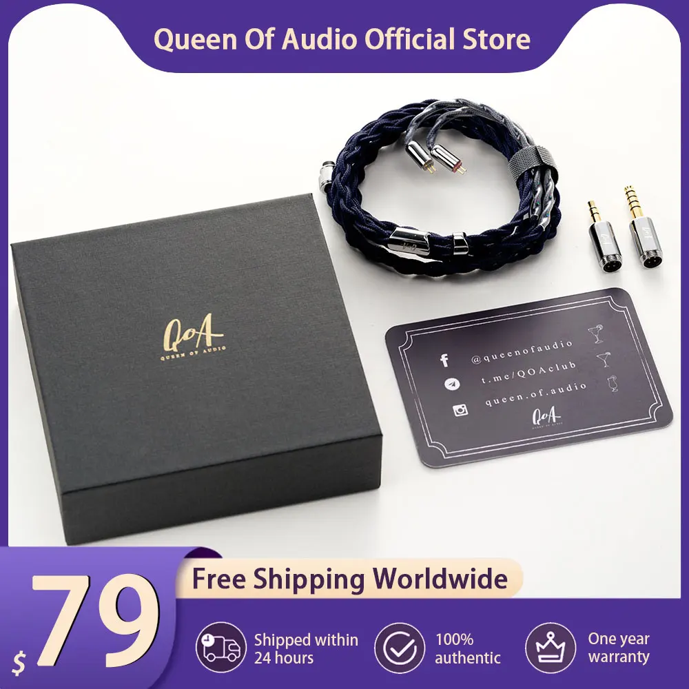 QoA GIN Headphones Modular Upgrade Cable 3.5mm 4.4mm Headset Plug 0.78mm 2Pin Earphone Accessories For Hifi Music Earbuds