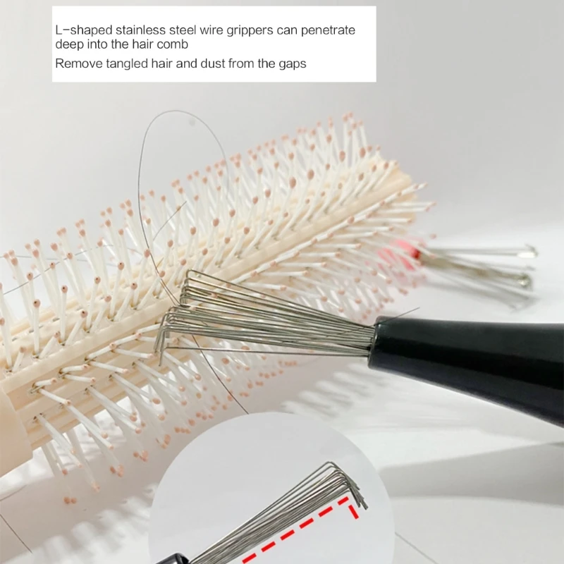 Hair Brush Cleaner Cleaning Tool Comb Cleaner Hair Brush Cleaner Comb Brushes Hair Dirt Remover Brush for Home Salon Dropship
