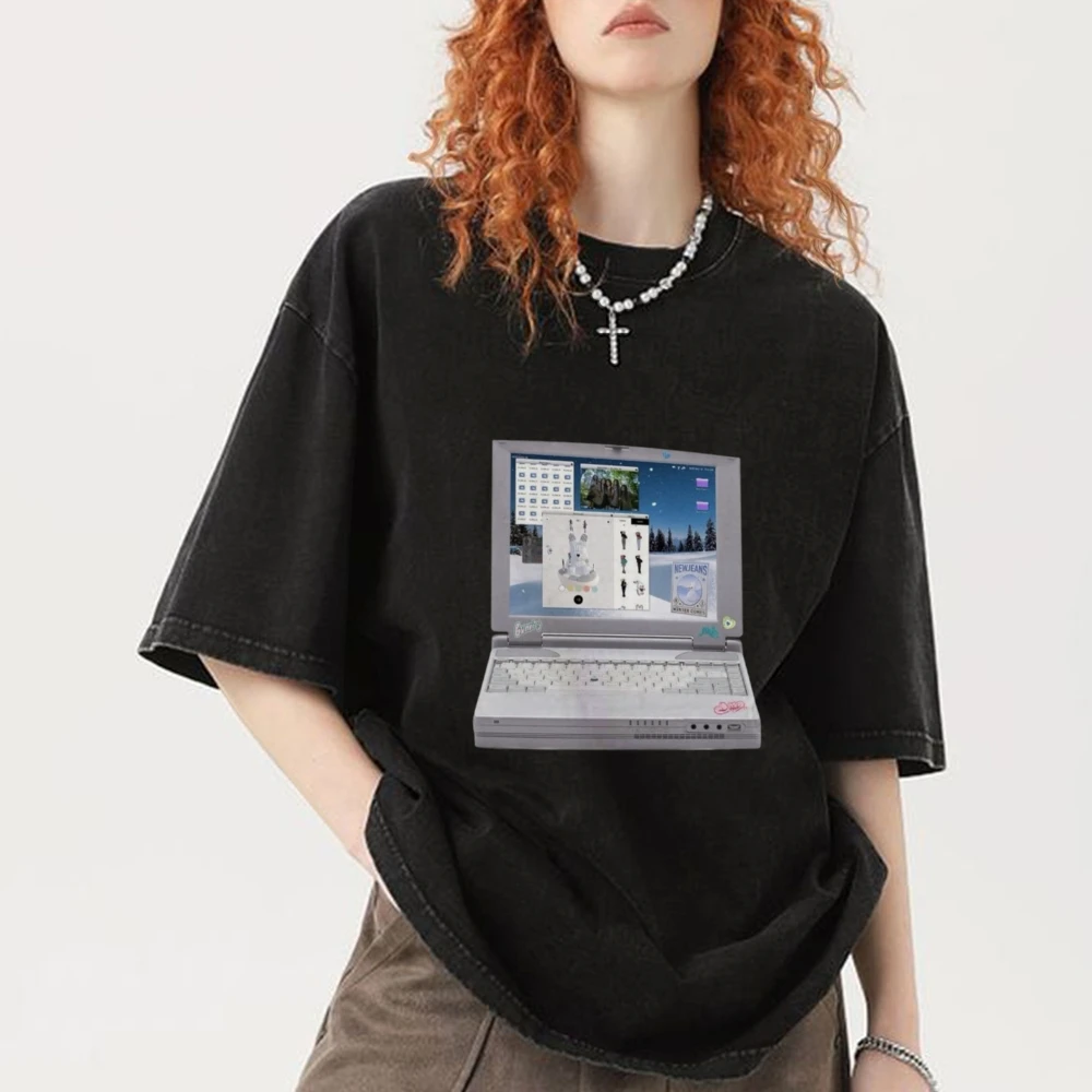 

Comfort Womens Tshirt Boys Japanese 2000s Style Y2k Vintage Streetwear Cotton Oversized Loose Fit Casual Graphic Print Tees