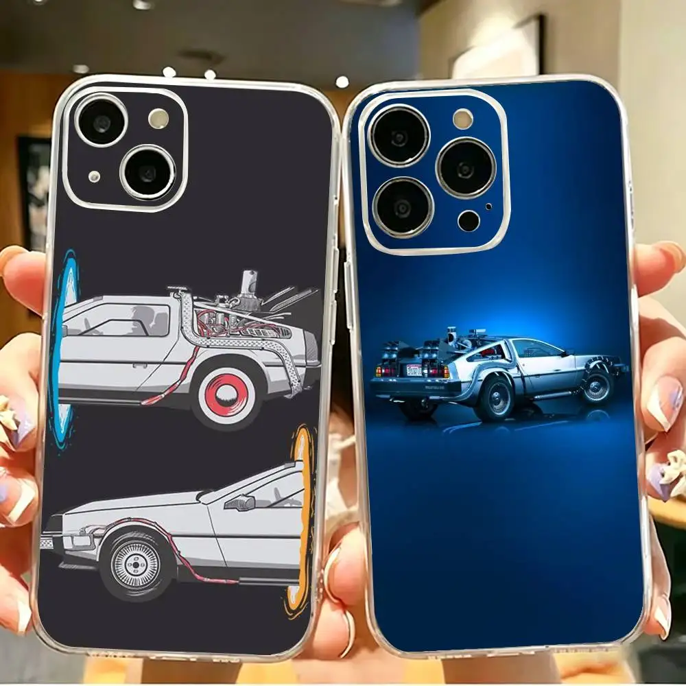 

DeLorean DMC-12 Phone Case For iPhone 17 16 15 14 13 12 11 Mini Pro Max Plus Transparent Shockproof Cover