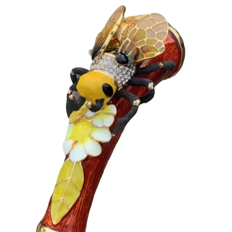 Guarda-chuva de abelha com alça longa, camada dupla, abelha, sol, abelha, muse, desfile de moda