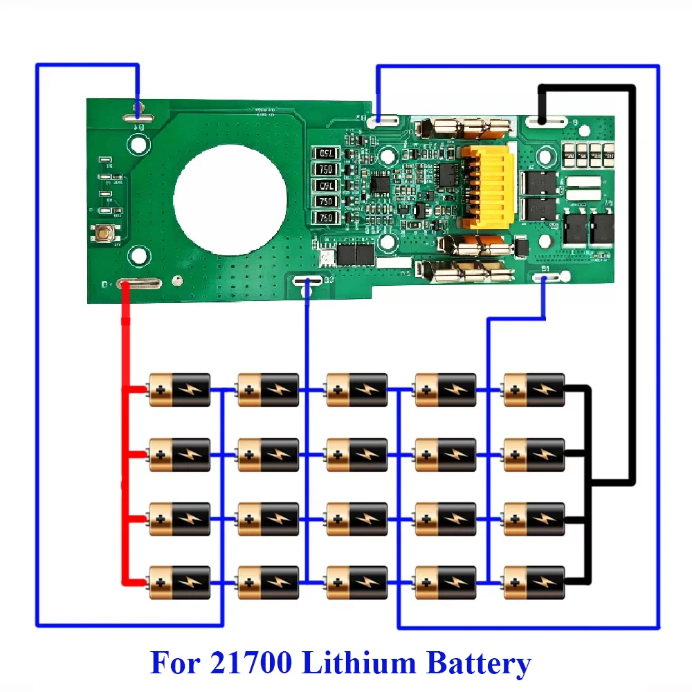 BL1830 20*21700 Lithium Battery Storage Case BMS Balanced PCB Charging Circuit Board Box For Makita 18V Li-ion Battery Housings