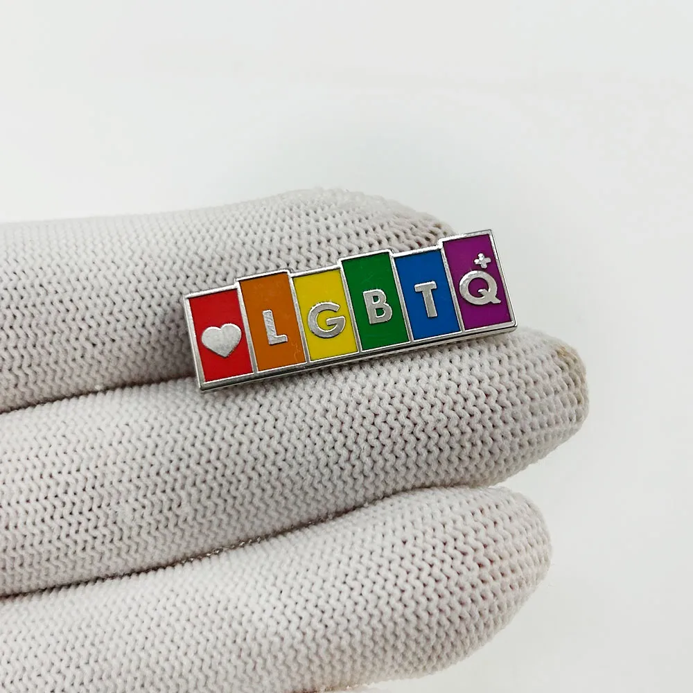 Rainbow LGBTQ+ Pride Badge Gay Flag Inspired Brooch Fashion Queer Hard Enamel Pin