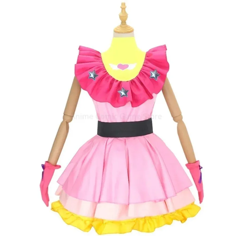 2025 هوشينو آي أنيمي أوشي نو كو تأثيري حلي شعر مستعار لوليتا فستان المرحلة تنورة حفلة الهالوين للفتيات النساء الهدايا XS-X