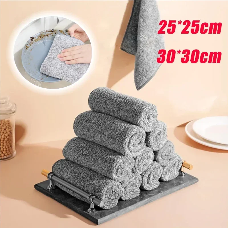 Universal High Quality Bamboo Carbon Fiber Cleaning Towel Lazy Wipes Absorbent Stain Removal Lint Free Car Cleaning Tools