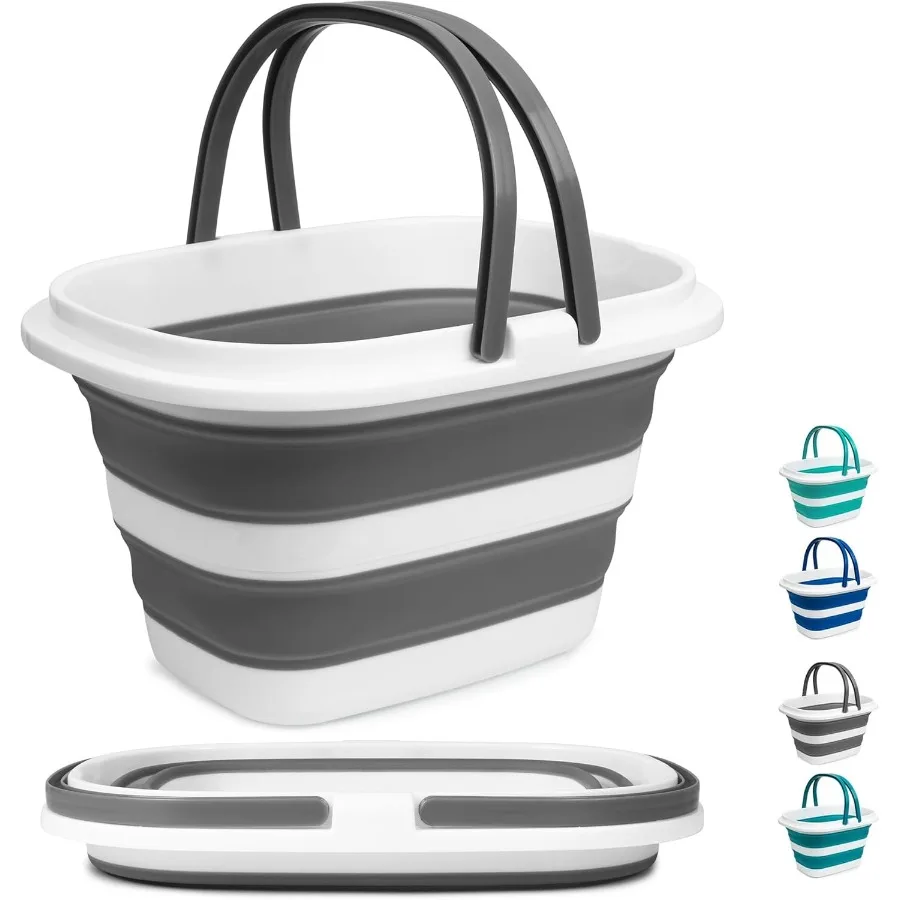 

Большое складное ведро для швабры, 16 л, 4,2 галлона, пластиковое ведро для уборки дома, автомойки, силиконовый органайзер для чистки, поставщик