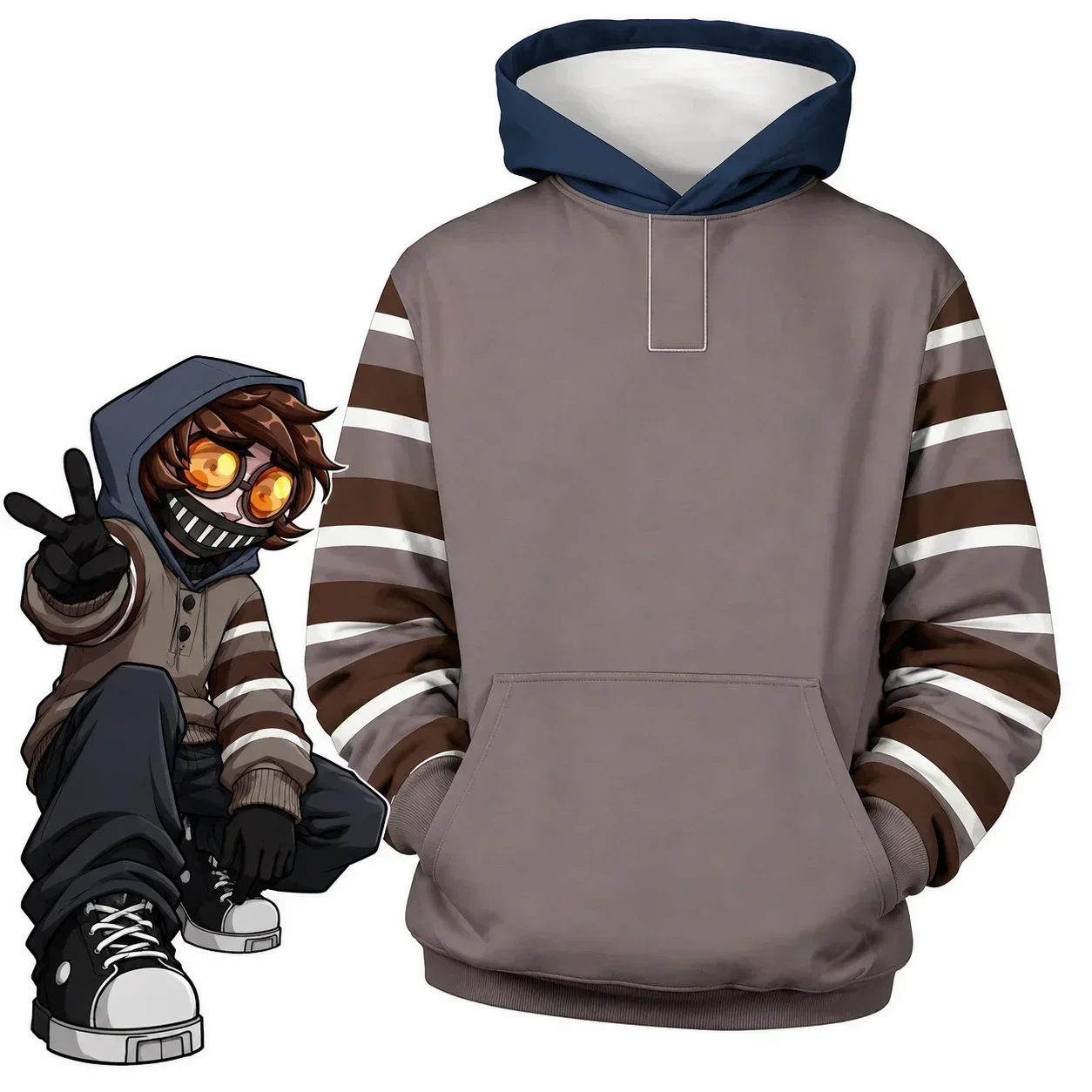 26 Ticci Toby Creepypasta Cosplay Pullover Hoodie Autumn/Winter Men's Women's Hoodies 3D Animation Sweatshirt Halloween Hoodie