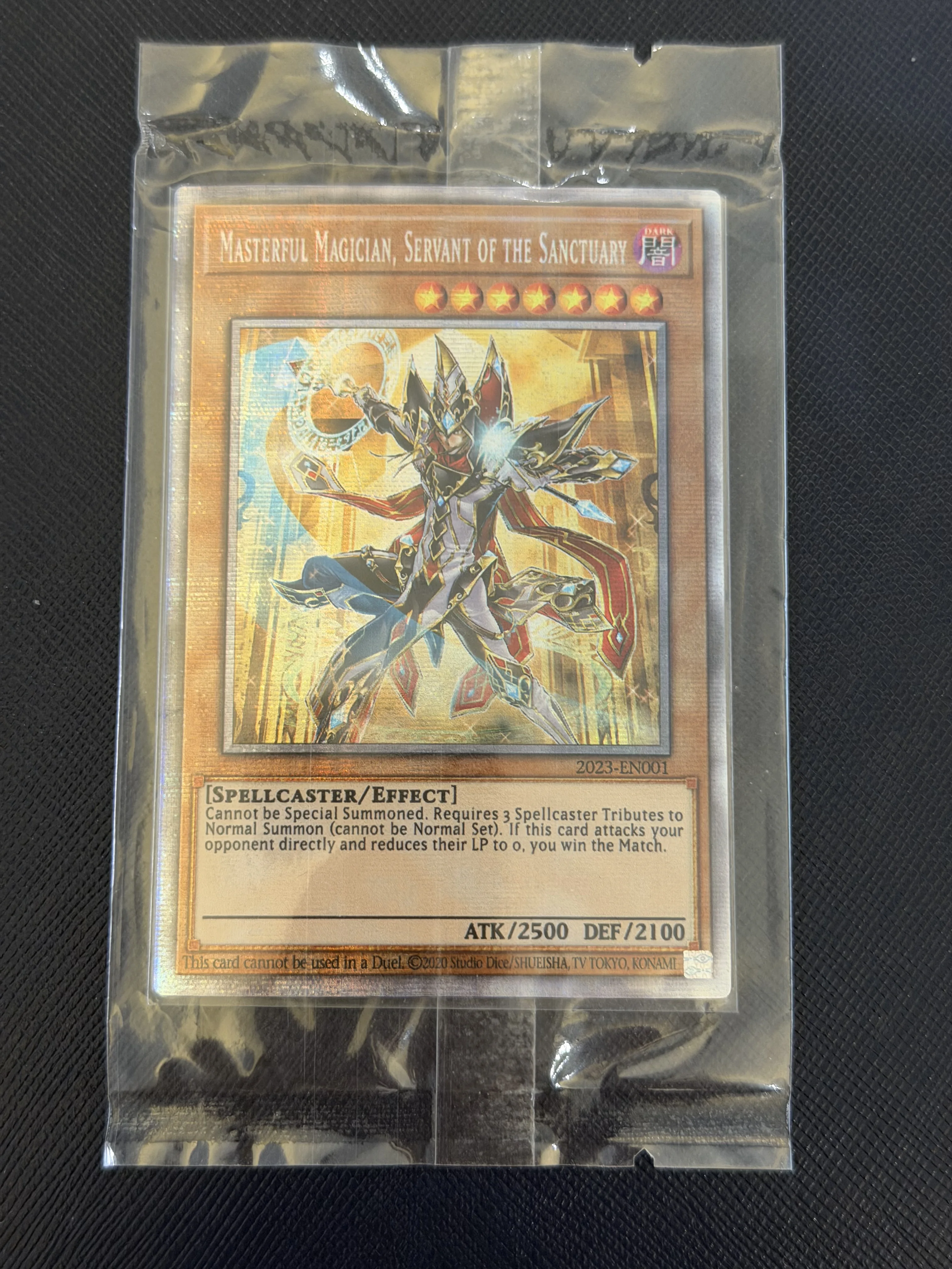 

Yu-Gi-Oh! DIY Custom Card Masterful Magician Servant of the Sanctuary 2023-EN001 Holographic Collectible Gift for Anime Fans Kid