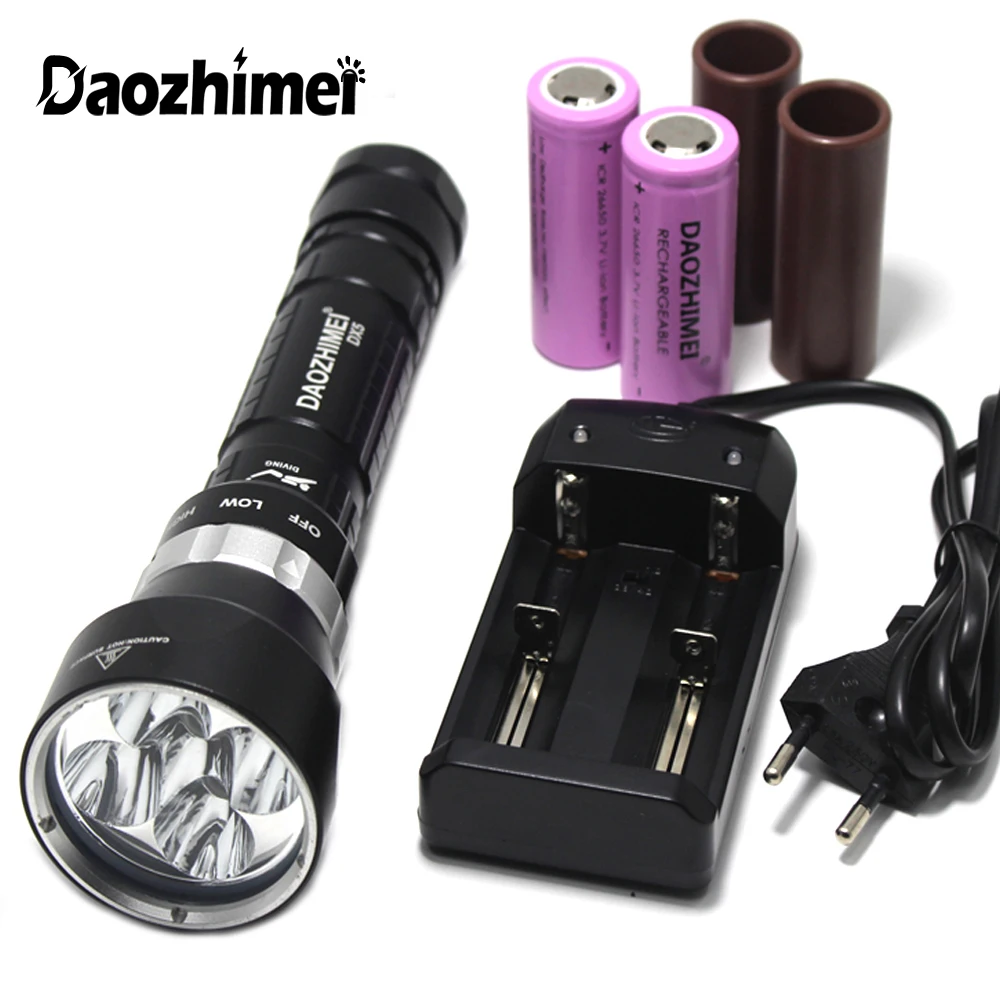 

8000 Lumen LED Diving Flashlight 3-mode Underwater 200M Waterproof LED Torch 5 x L2 Scuba Flash Light Lantern