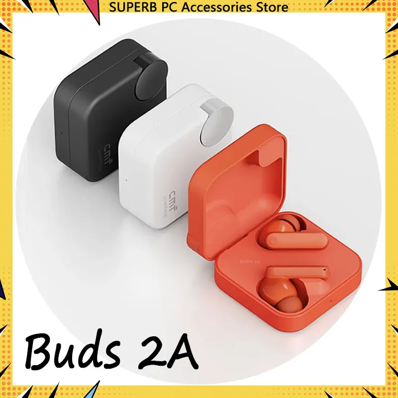 CMF بواسطة Nothing Buds 2A سماعة أذن لاسلكية تعمل بالبلوتوث سماعة أذن عالية الدقة ANC عمر بطارية طويل شحن سريع تأخير منخفض سماعة أذن بلوتوث #1