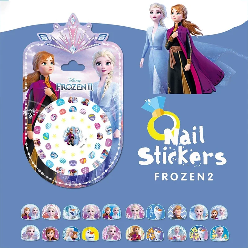 Disney Frozen Cartoon Toy Nail Stickers Princess Mickey Mouse Sofia Children Nail Stickers Elsa and Anna Disc Nail Stickers Toys