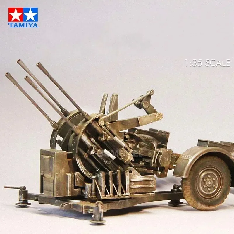 Tamiya 35091 군용 조립 모델 키트 1/35 스케일 독일 20mm Flakvierling 38 MitSd.Ah.52 포병 모델 키트