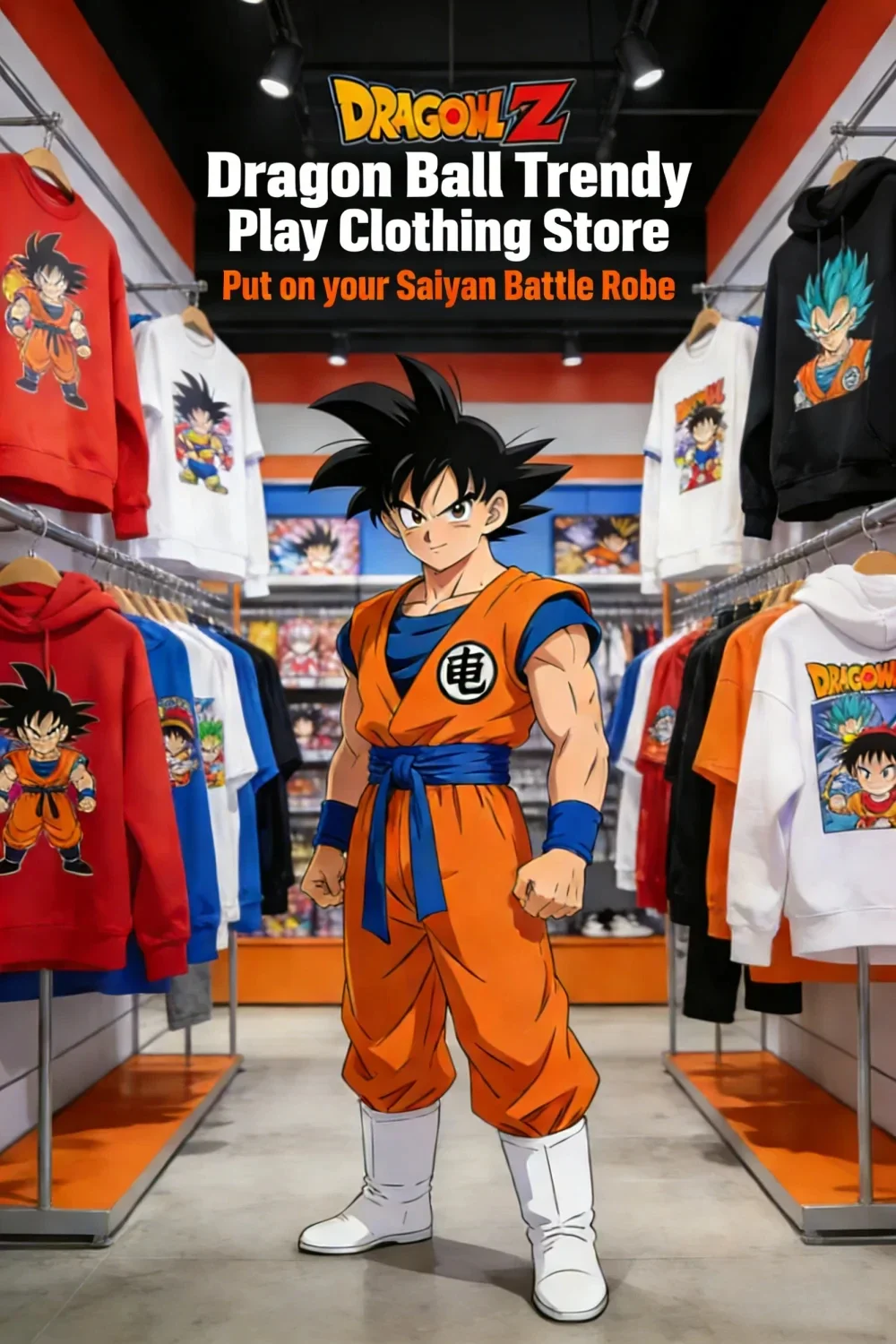 2026 Winter Dragon Ball Retro Hochwertiger Baumwoll-Warmer Hoodie für Herren, Übergroßer Super Saiyajin-Druck, Unisex Kinder-Freizeitjacke – Detail 1