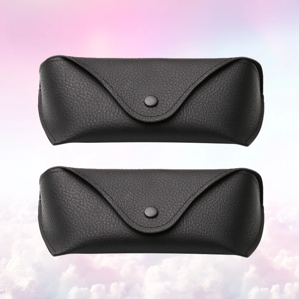 

2Pcs Glasses Cases Classic Oxford Cloth Grain Slim Lightweight Anti-Pressure Buckle Design Sunglasses Holder Storage Box