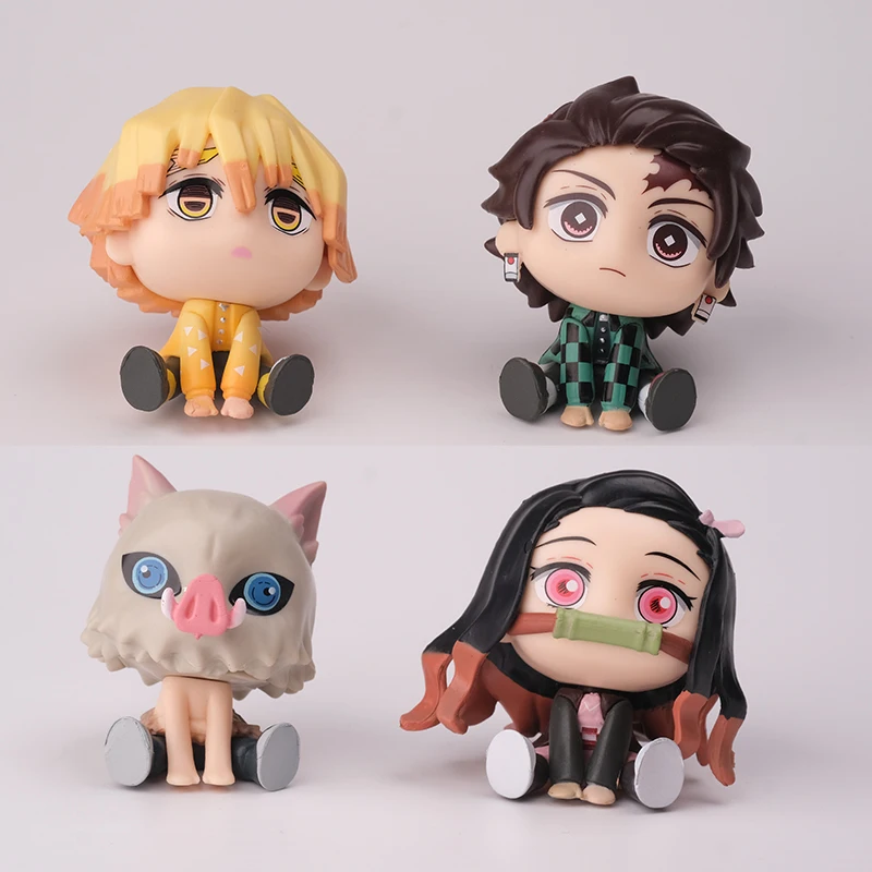 

Demon Slayer: Kimetsu No Yaiba Blind Box Игрушка Коллекционная фигурка Tanjiro Nezuko Zenitsu Inosuke Ручная модель Настольная игрушка Подарки