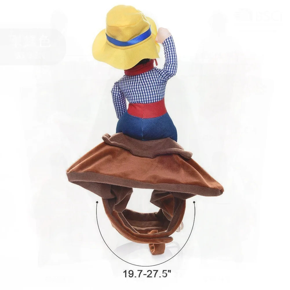 Creative Funny Horse Riding Denim Knight Pet Clothes Dog Jacket British Style Cotton Transformable Costume Pet Supplies