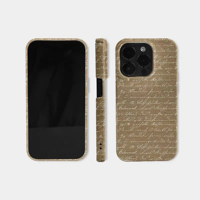 Etui na telefon z akrylu z motywem brązowego sztuki do IPHONE 17 Air 16E 15 PROMAX 14 Plus 13 12 MINI 11 PRO 16Plus XR XS