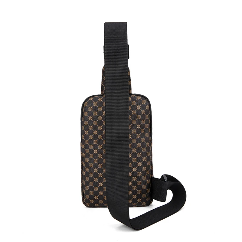Compact Retro Printed Crossbody Sling Bag Smooth Metal Zipper, Portable Chest Pack for Motorbike Travel Leisure Strolls - view 2