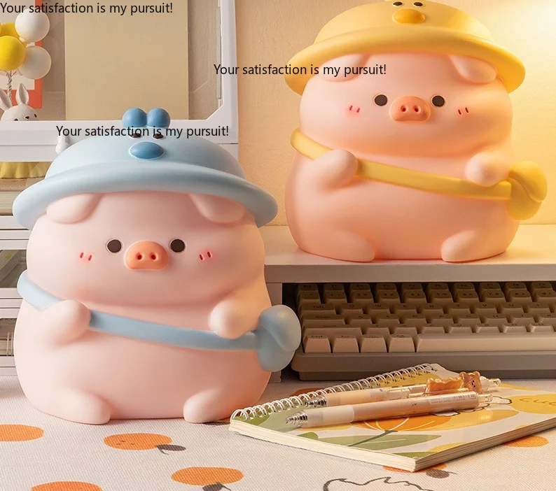Anti-fall Vinyl Dudu Pig Money Bank, Large Capacity Accessible Coin Box, Cartoon Kids Toy & Gift