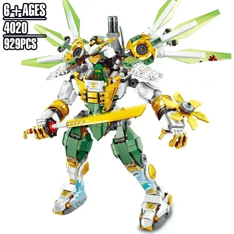 929 pezzi di blocchi di costruzione di christian Titan Mech con figure adatti a 70676 giocattoli fai da te per bambini regalo di natale di compleanno