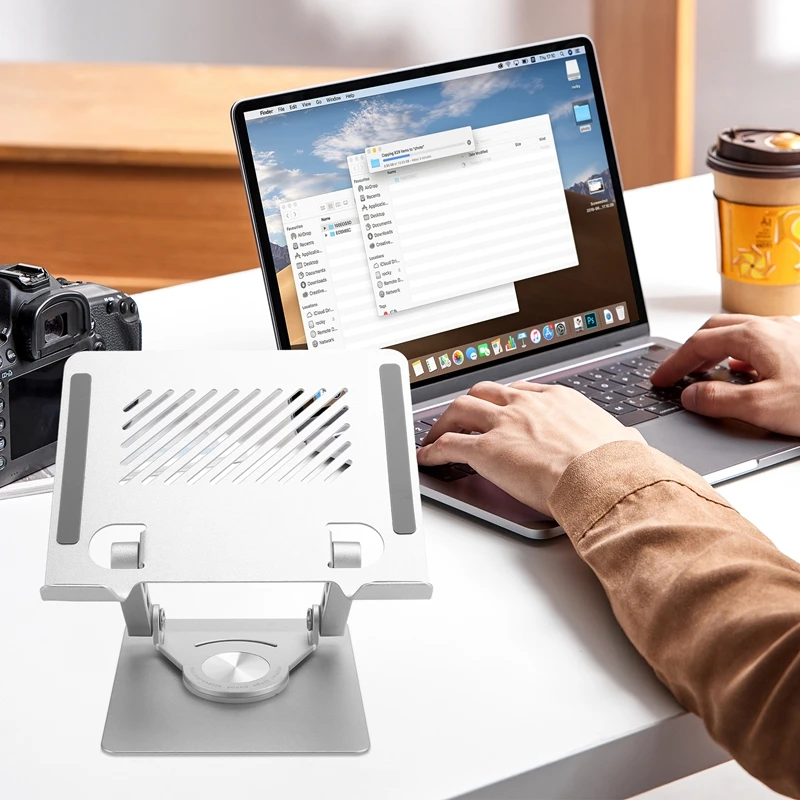 Вращающаяся на 360 градусов подставка для ноутбука Эргономичная подъемная подставка Подставка для планшета Охлаждающая подставка Вращающаяся настольная подставка для планшета