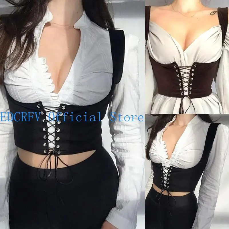 39 bbd cor sólida gótica levantamento cintura fêmea com espartilho com cintura cintura cintura cintura cintura
