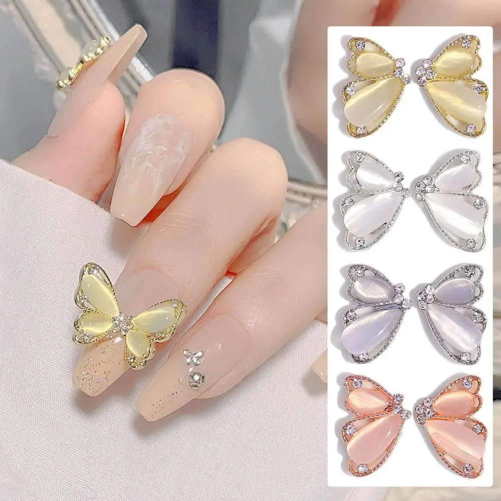 Opal Jewelry Nail Decorations Elegant Nail Art Designs Elegant Butterfly Nail Decorations Refined Trendy Accessories for Women