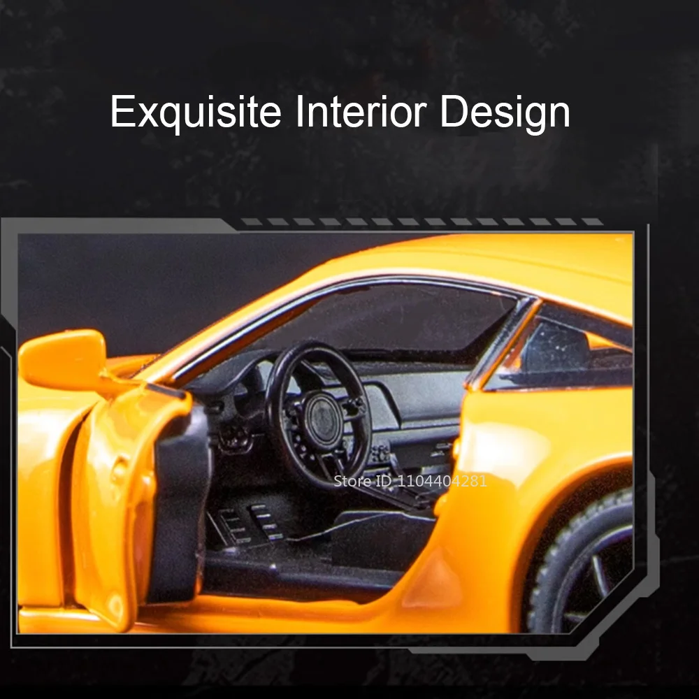 1:32 911 GT3 Panamera, modelo de aleación, juguetes, puertas de coche, sonido abierto, luz, neumáticos de goma para tirar hacia atrás, vehículo de juguete fundido a presión para niños, regalo para niños