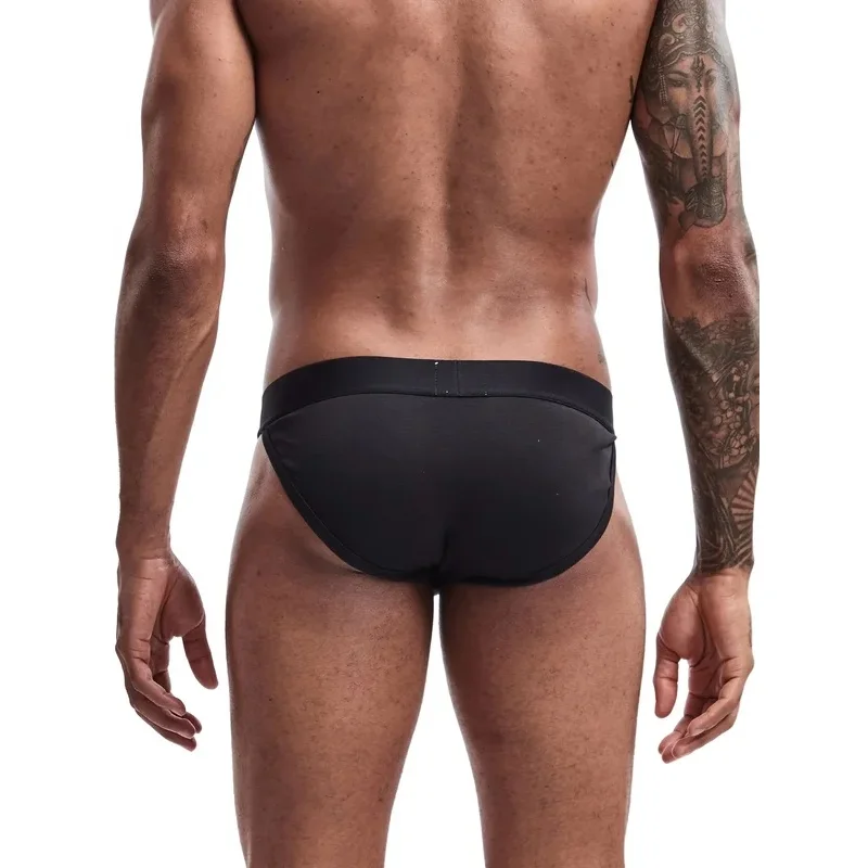 Men's Low Rise Cotton Bikini Underwear Breathable Stretch Support Briefs Wide Waistband Underpants Male Panties Hip Brief