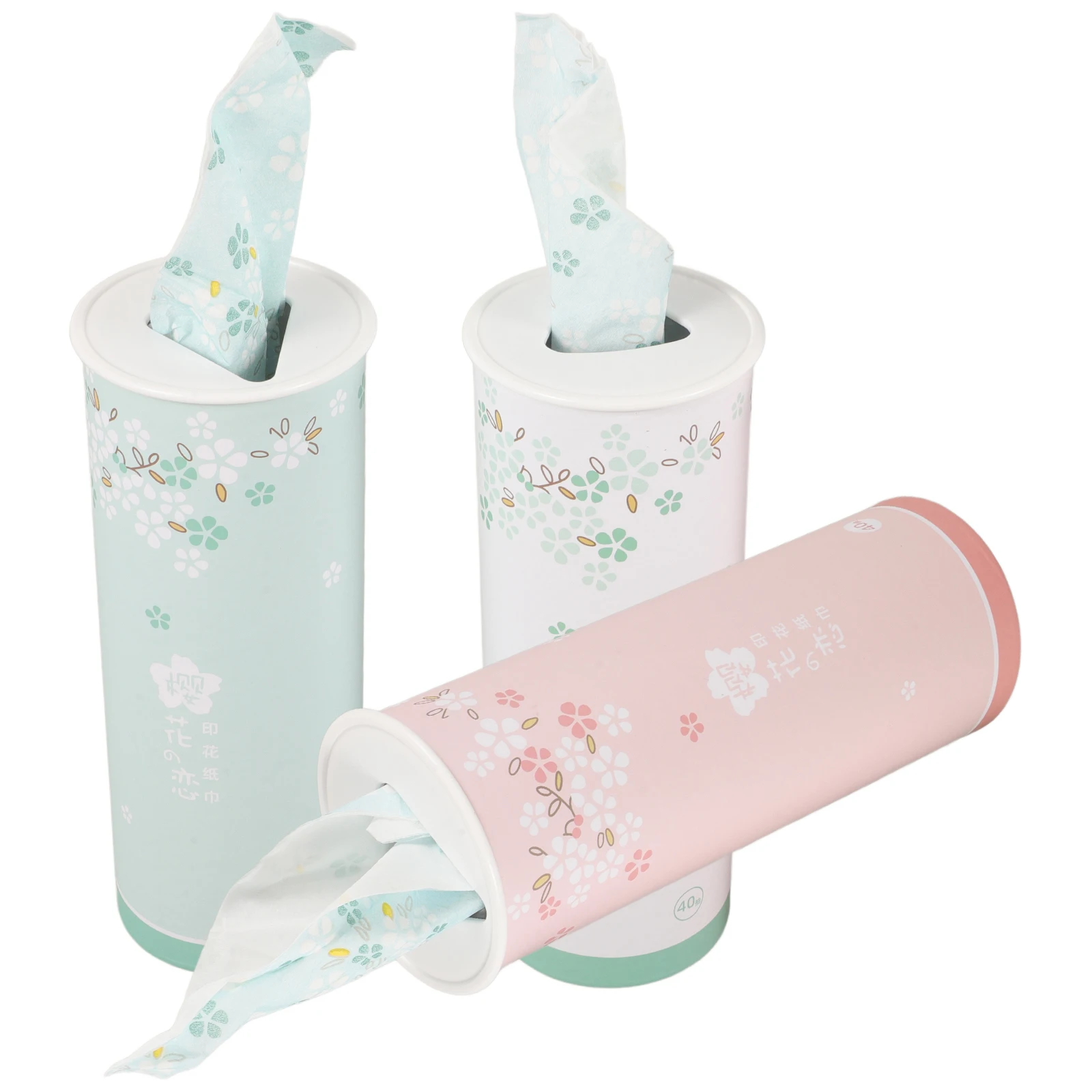 

3Pcs Car Tissues Cylinder Round Tissue Boxes Durable Paper Tubes for Travel Car Office Home Use Cute Tissues Round Tissue Box