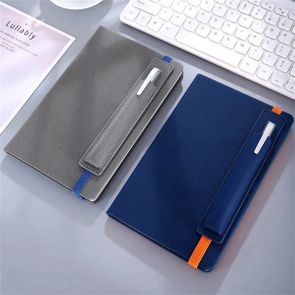 A5 Elastic Strap Notebooks with Pen Holder Simple Business Notepad Diary Agenda Weekly Planner Notebook School Office Supplies