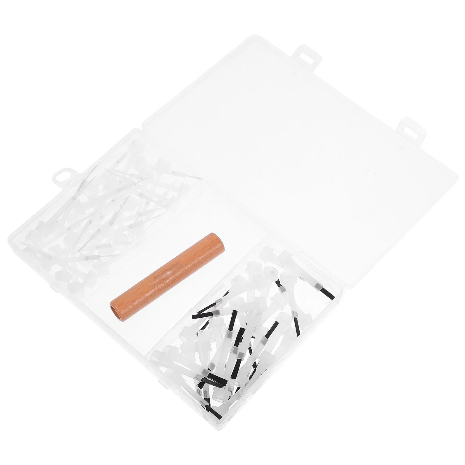 Ensemble de brosses à ongles, têtes remplaçables, manche en bois, outil de conception à Double extrémité pour Nail Art professionnel, brosse dure pour ongles, 1 ensemble