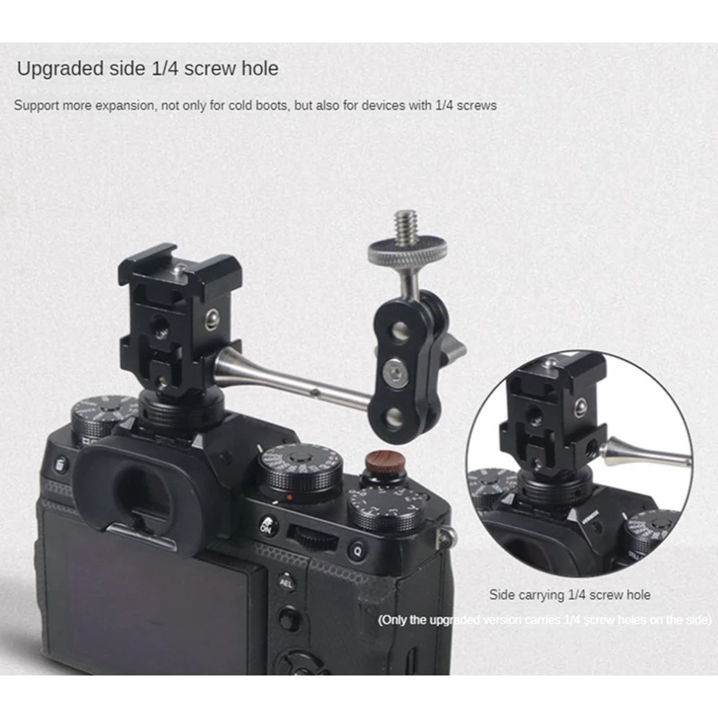 Triple Hot Shoe Mount Adapter Bracket Stand Holder For DSLR Camera For LED Video Microphone Flash Light