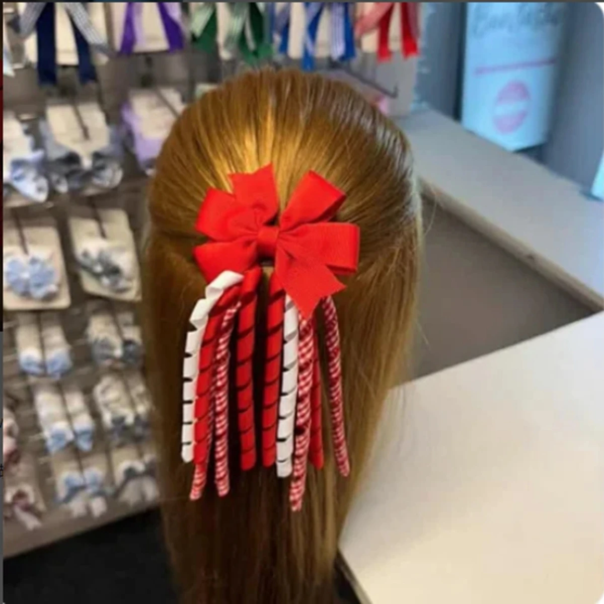 

20PCS Women Girl's Bow Hair Clip Tie Long Tassel Korker Plaid Gingham Ponytail Holders Hairband School Fashion Headwear