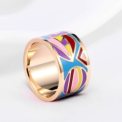 R&X stainless steel drip fashion colored enamel hot style in Europe and America national chain.scarves buckle ring