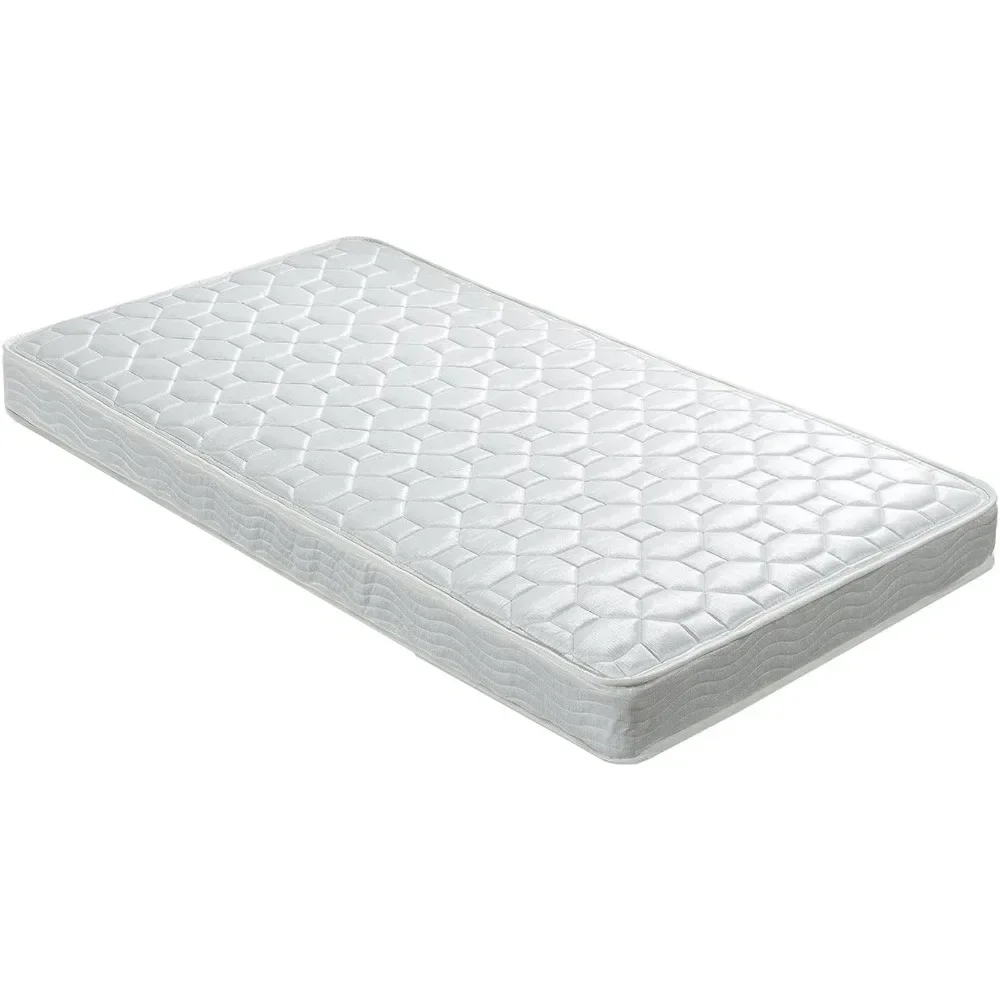 6 Inch Foam and Spring Mattress / CertiPUR-US Certified Foams / Mattress-in-a-Box, Twin , White