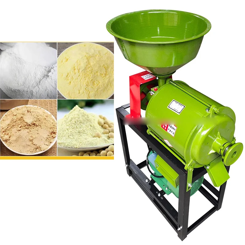 Household Small Multifunctional flour mill wheat corn flour grinder pea wheat bran separation crusher machine