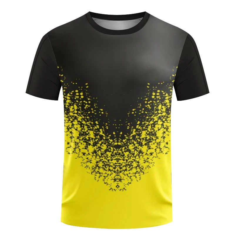 New Breathable Table Tennis Wear Mens Quick Drying T-shirt Womens Printed Training Wear Boys' Round Neck Plus Size Sportswear