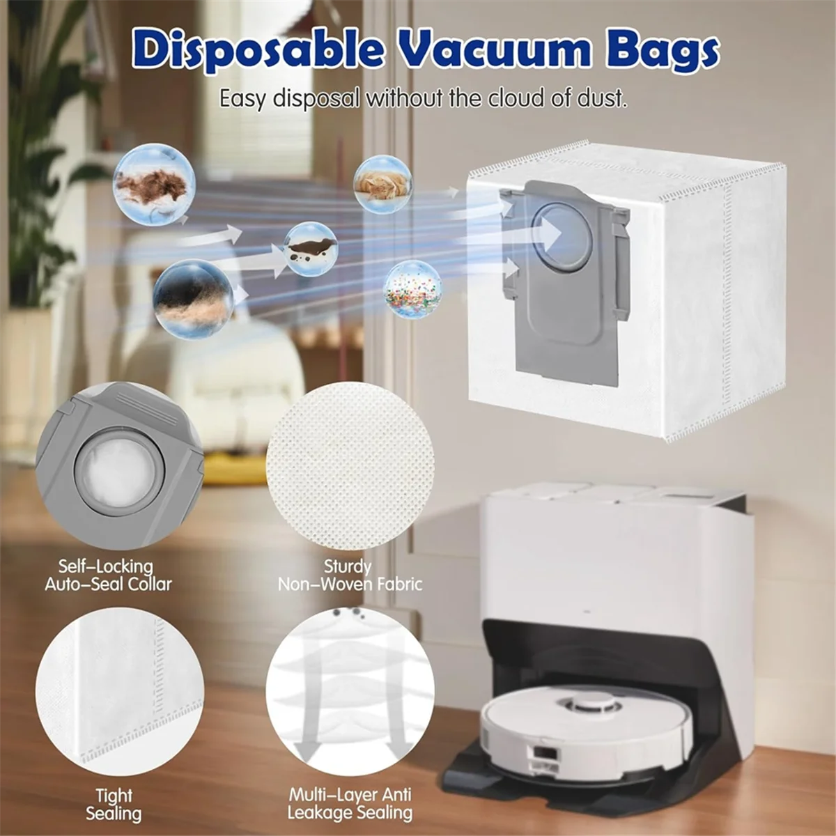 For S8 Pro Ultra Robot Vacuum Cleaner Main Side Brush Hepa Filter Mop Cloth Dust Bags Accessories Kit