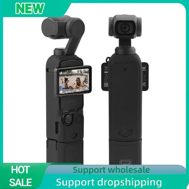 

Solid Camera Silicone Case For DJI Osmo Pocket 3 Lens Body Protective Cover Gimbal Lens Cap Anti-Bump Shell, Durable Black,B