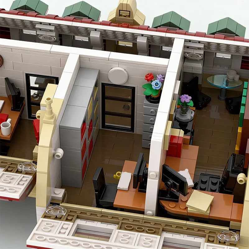 4493 Pezzi Set di Costruzioni Modulari Città: Tribunale Personalizzabile MOC, Design Creativo Fai-da-te, Giocattolo Regalo per Ragazzi