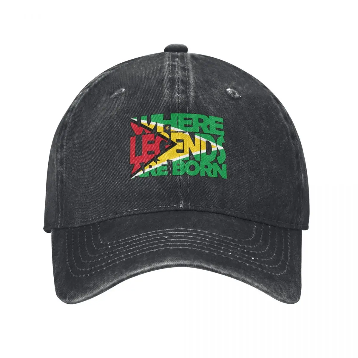 Guyana Flag - Where Legends Are Born - Guyanese - Soca Mode Baseball Cap Beach Bag Sunhat Male Women's