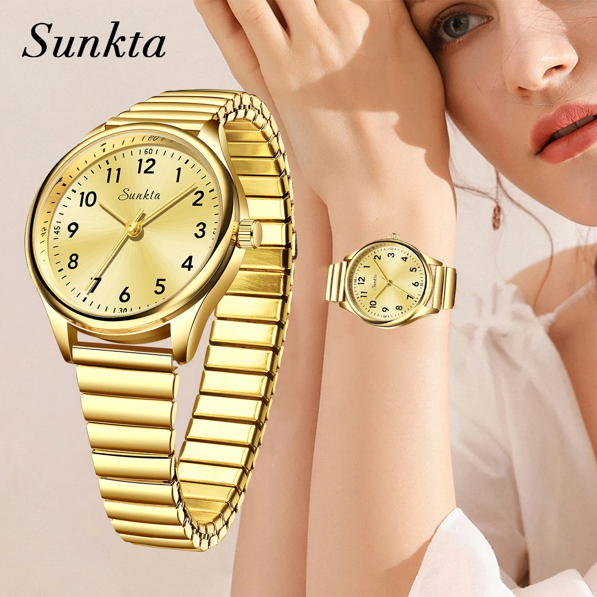 

SUNKTA 2026 TOP Women's Watch Elegant Luxury Quartz Wristwatches Waterproof Ladies Watch Casual Watch for Women reloj de mujer
