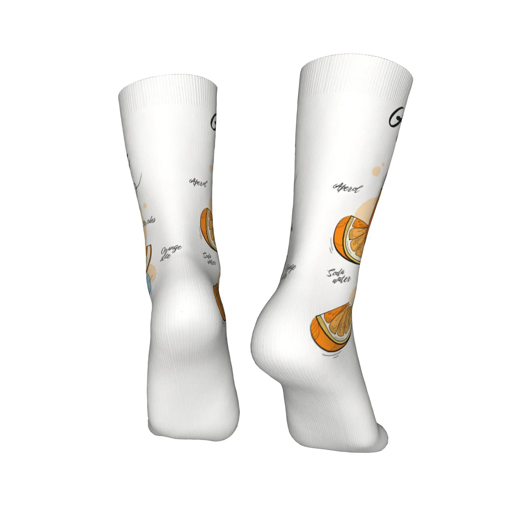 Носки Aperol Spritz, модные чулки, осенние противоскользящие носки для взрослых и мужчин, качественные носки для бега с принтом