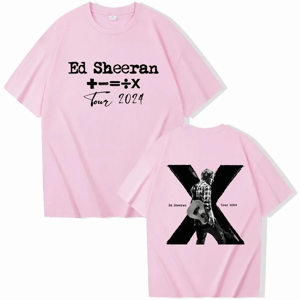 Ed Sheeran Tour 2024 & 10 Anniversary Printed Men\'s and Women\'s T-shirt O Collar Short Sleeve Loose Comfortable T-shirt Fan Gift