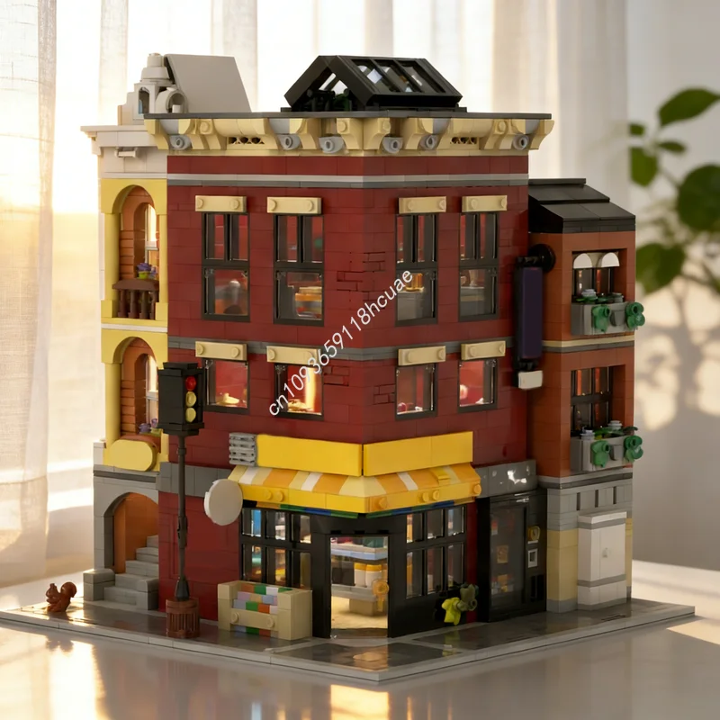 3211 個 MOC デリストアレストラン代替構築モジュラーストリートスケープモデルビルディングブロッククリスマスギフト建築おもちゃ